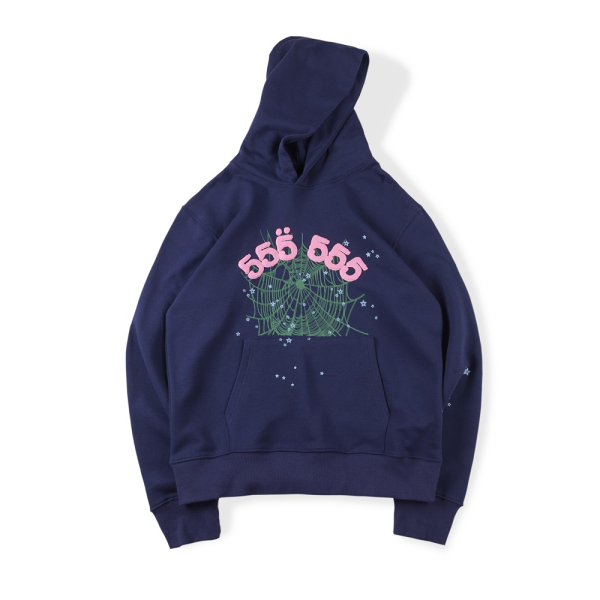 Sp5der Blue 555 Hoodie