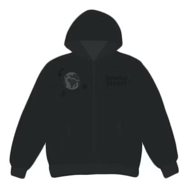 Broken Planet Market Spider Web Hoodie - Black