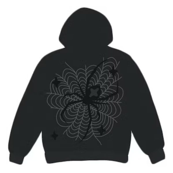 Broken Planet Market Spider Web Hoodie - Black