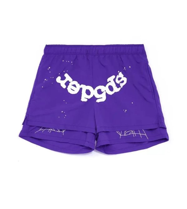 OG Web Sp5der Shorts - Purple