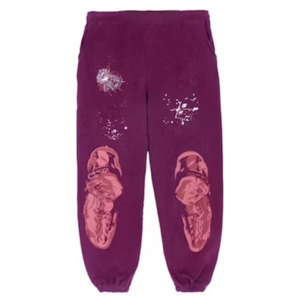 Sp5der Nocturnal Highway Sweatpant - Dark Purple