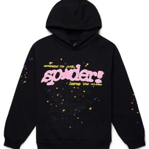 Sp5der P*NK V2 Hoodie - Black